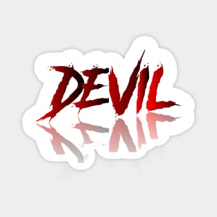 Devil 3D Look Dark Red Glassy Effect Magnet