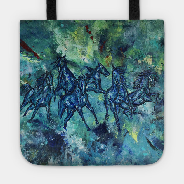 Hidden Horses Painting Horses Tote Teepublic