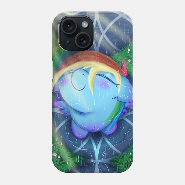 Rainbow Dash In The Rain Phone Case by Darksly