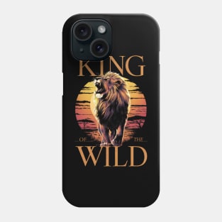 Lion With Words: King of the Wild (b) Phone Case