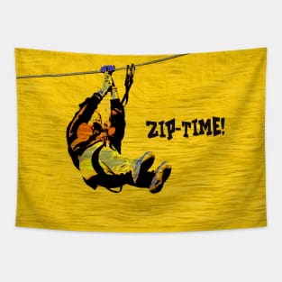 ZIP-TIME! - Zipline Rider Tapestry