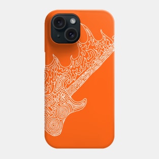 Flaming Bass White on Dark Phone Case