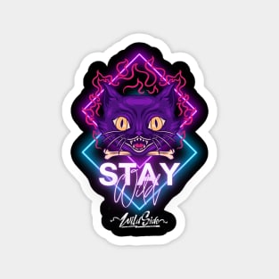 Groovy cat stay wild Magnet