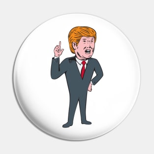 Donald Trump Republican Candidate Cartoon Pin