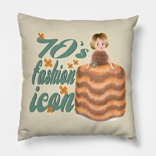 Retro toilet roll doll Pillow