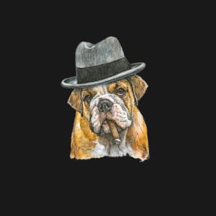 Bulldog as Winston Churchill T-Shirt