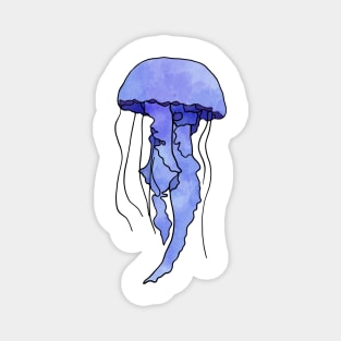 Jellyfish Watercolor Ilustration Magnet