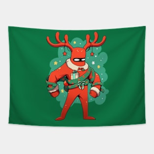 Bold And Brash, Santa, Reindeer Costume, Christmas, Funny Christmas Tapestry