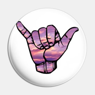 Shaka hand sign Pin