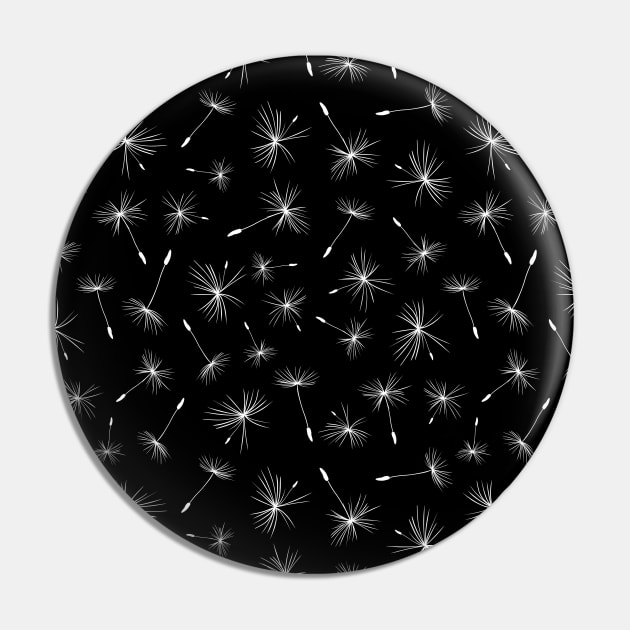 Monochrome Dandelions Pin by Sandra Hutter Designs