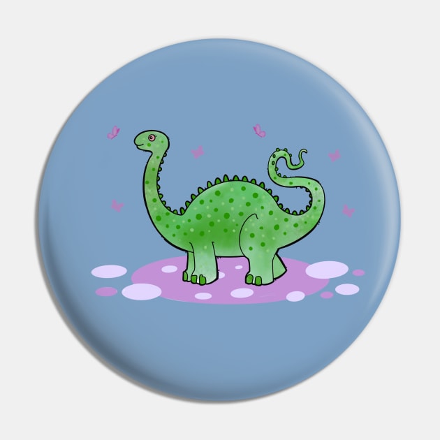 cute green dinosaur Pin by weilertsen