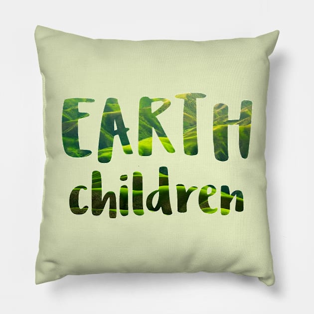 Earth children Pillow by GribouilleTherapie