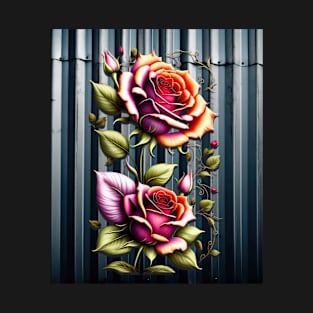 Roses on Metal Phone case T-Shirt