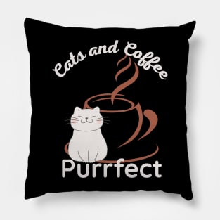 Cats and Coffee Purrfect Pillow