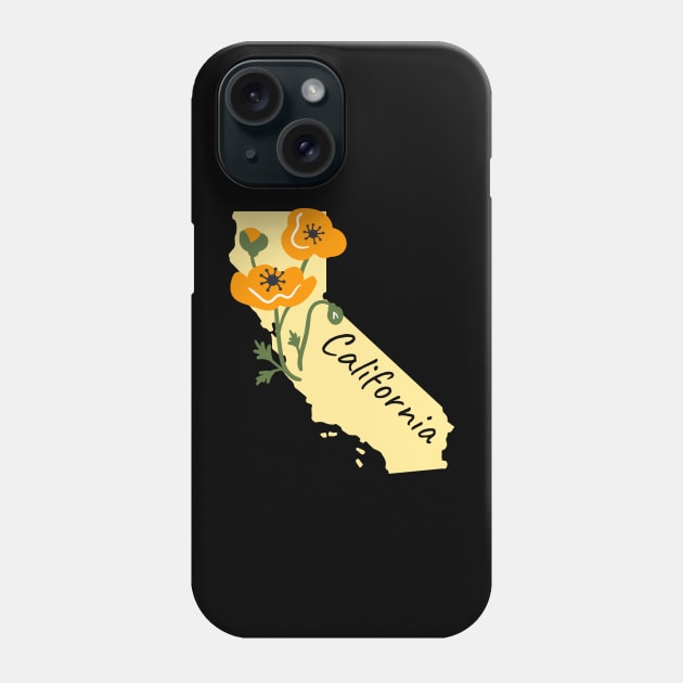 California Poppy Flower Phone Case by SunburstGeo