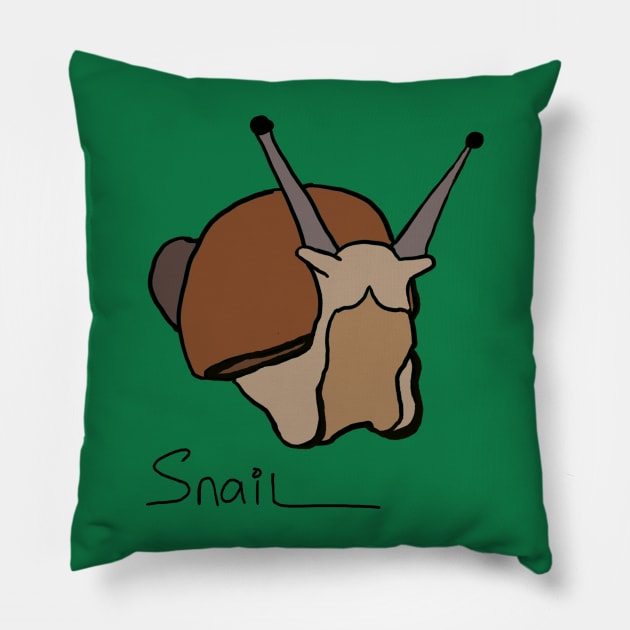Snail - Critter Pillow by alyga.art