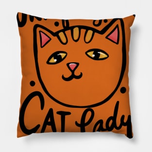 Purrfectly sane cat lady Pillow