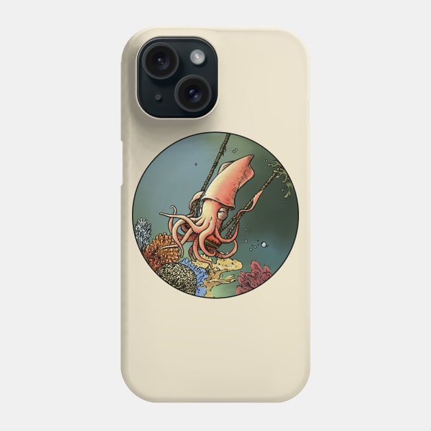 Squiddy à la Fragonard Phone Case by Cyborg One