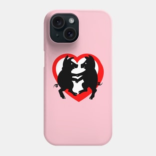 Dancing Pigs in Love Phone Case