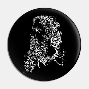 Rabindranath Tagore - Bengali Typography Pin