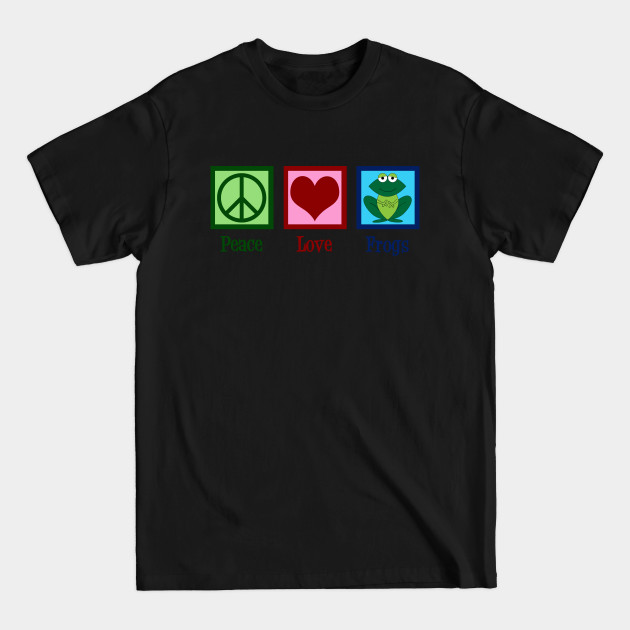 Discover Peace Love Frogs - Cute Frog - T-Shirt