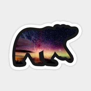 Starry Night Bear Silhouette Magnet