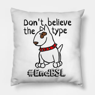 Don't Believe the Type #endBSL End Breed Specific Legislation Pillow