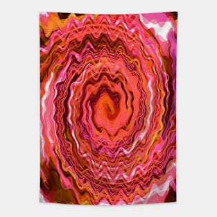 Pink Groovy Swirl Abstract Art Tapestry