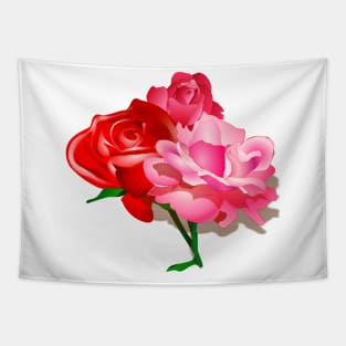 Colorful Roses Tapestry