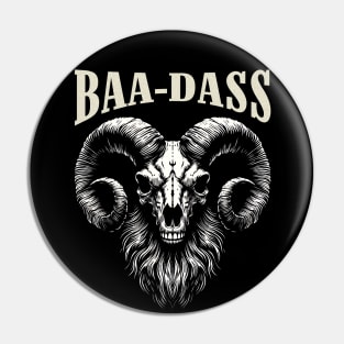 Creepy and Badass Ram Skull: Stylish beard Pin