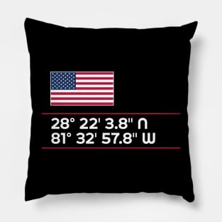 United States of America Epcot World Showcase Walt Disney World Coordinates Pillow