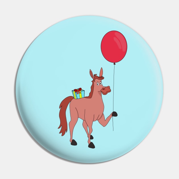 Happy Birthday Horse Pin by DiegoCarvalho