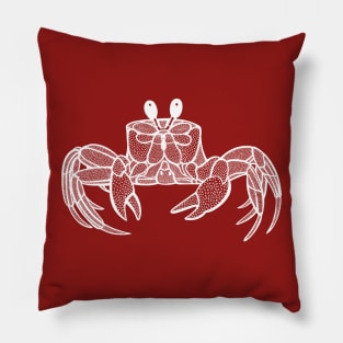 Ghost Crab - crab lovers hand drawn design Pillow