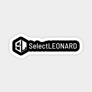 Select Leonard - White Text Magnet