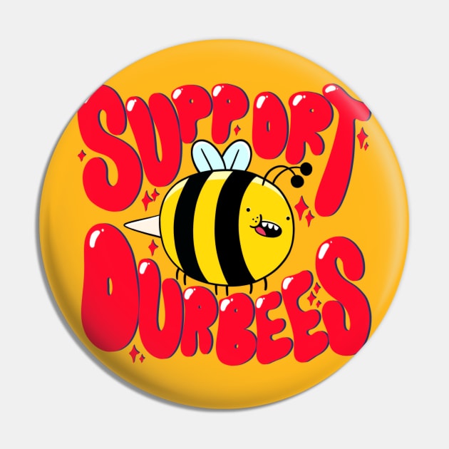 Support Our Bees Pin by ghoulshack