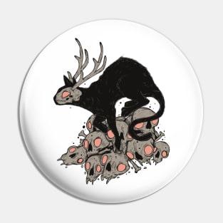 Kitty Demon Skull Pin