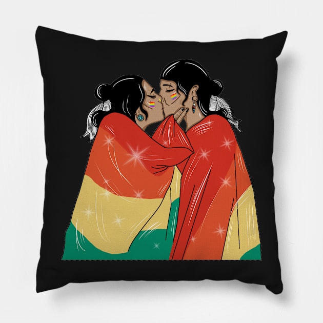 Diné Lesbians Pillow by Skidskunx