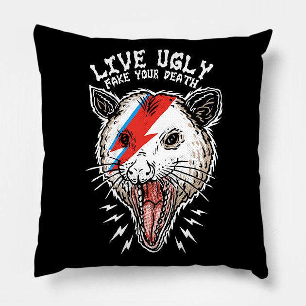 live ugly fake your death Pillow by sober artwerk