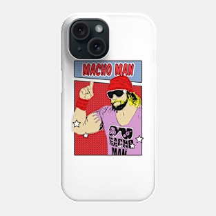 Macho Man Pop Art Comic Style Phone Case