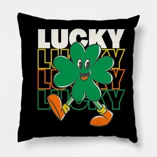 Funny Clover Leaf Character| St. Patrick Lucky Clover Leaf Mascot Pillow