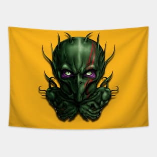 strange alien warrior Tapestry