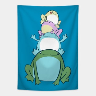 Colorful Frog Stack Tapestry
