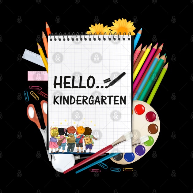 Hello Kindergarten Teacher Student Back To School by reginaturner