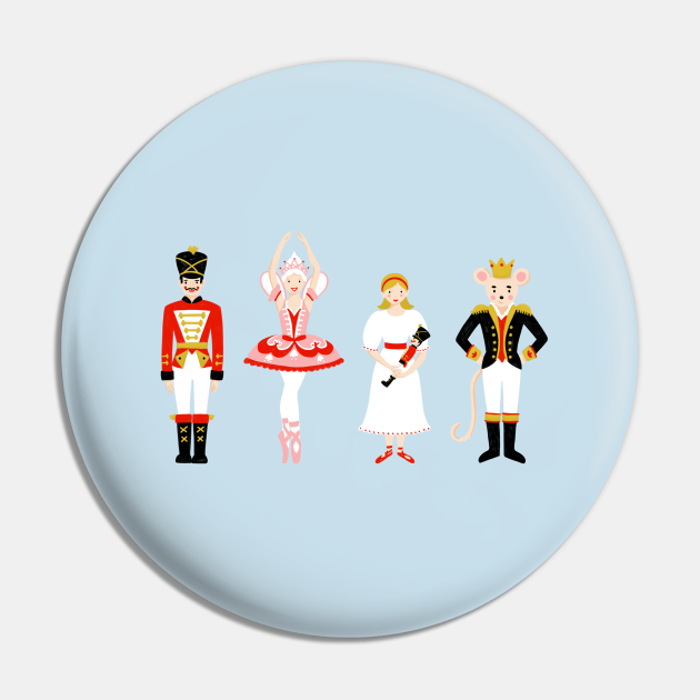 The Christmas Nutcracker Ballet Characters Nutcracker Pin TeePublic