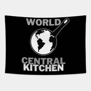 Black simple logo kitchen Tapestry