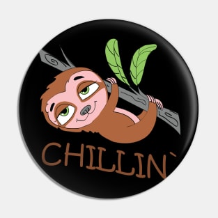 Cute Chillin` Sloth Pin