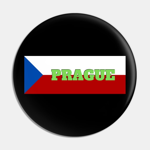 Prague City in Czech Republic Flag Pin by aybe7elf