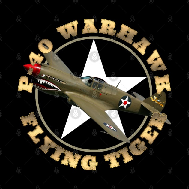 P-40 Warkhawk Flying Tiger WW2 Warbirds WarPlanes by F&L Design Co.