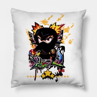 Graffiti Star Ninja Pillow