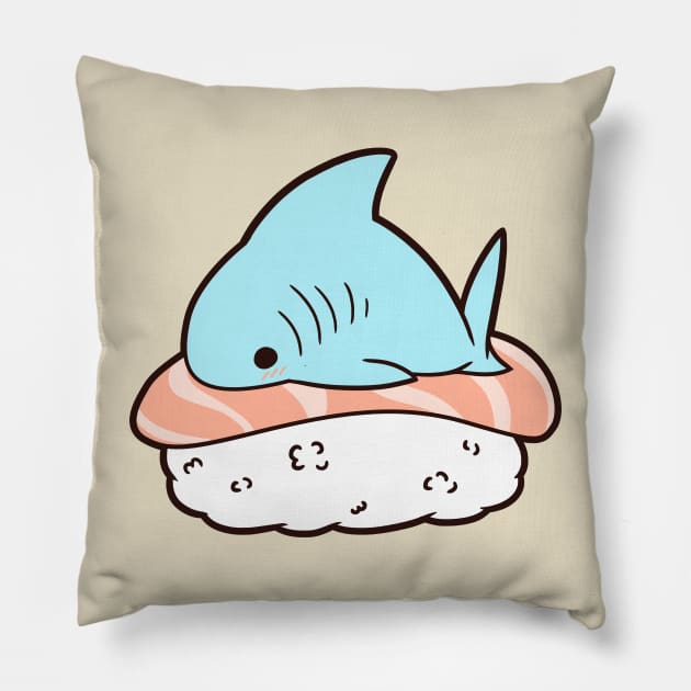 Sushi Shark Pillow by kinokashi